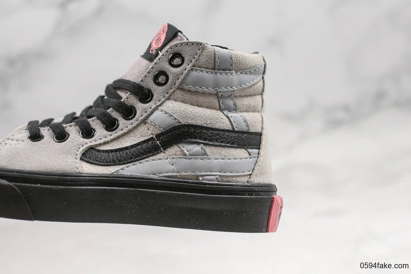 万斯Vans x zhaozhao公司级版本联名款鼠年限定高帮灰粉色原厂硫化大底原装钢印