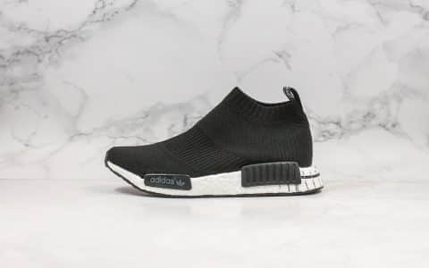 阿迪达斯Adidas Originals NMD CS1 PK纯原版本中帮黑白袜子鞋内置真Boost中底原盒原标 货号：BD7733