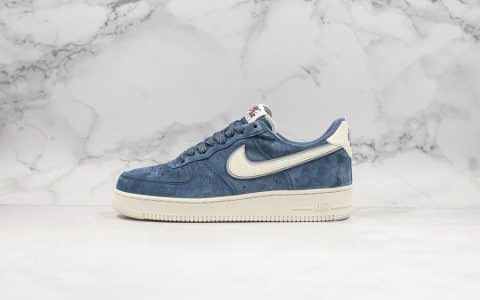 耐克Nike Air Force 1 low 07纯原版本低帮空军一号3M反光深蓝色内置气垫原盒原标正确色调后跟定型 货号：AQ8741-401