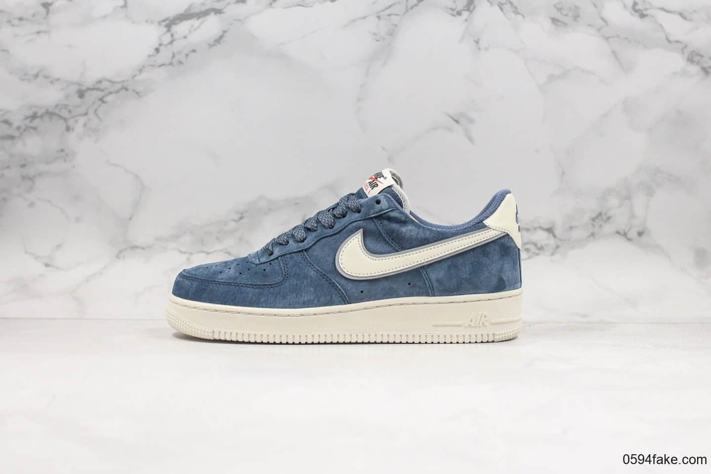 耐克Nike Air Force 1 low 07纯原版本低帮空军一号3M反光深蓝色内置气垫原盒原标正确色调后跟定型 货号：AQ8741-401