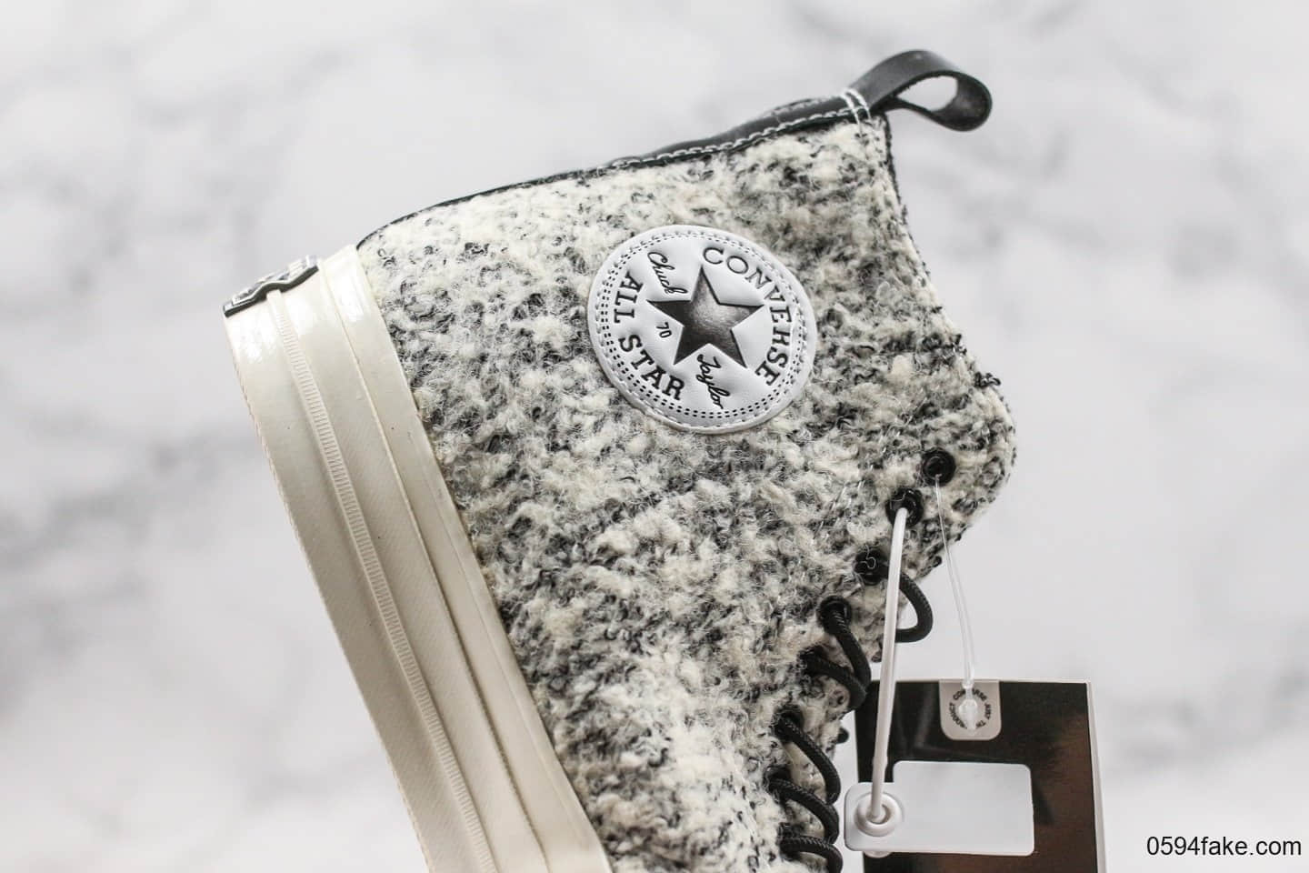 匡威Converse Chuck70 2019秋冬款公司级版本加绒系列黑白雪花正确PU硅蓝中底原厂硫化大底