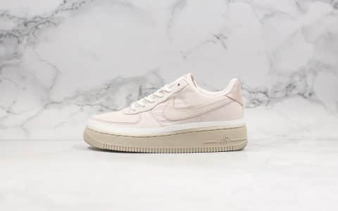 耐克Nike Air Force 1 '07 SE纯原版本低帮空军一号粉色正确褶皱防水面料内置气垫原盒原标 货号：AA0287-604