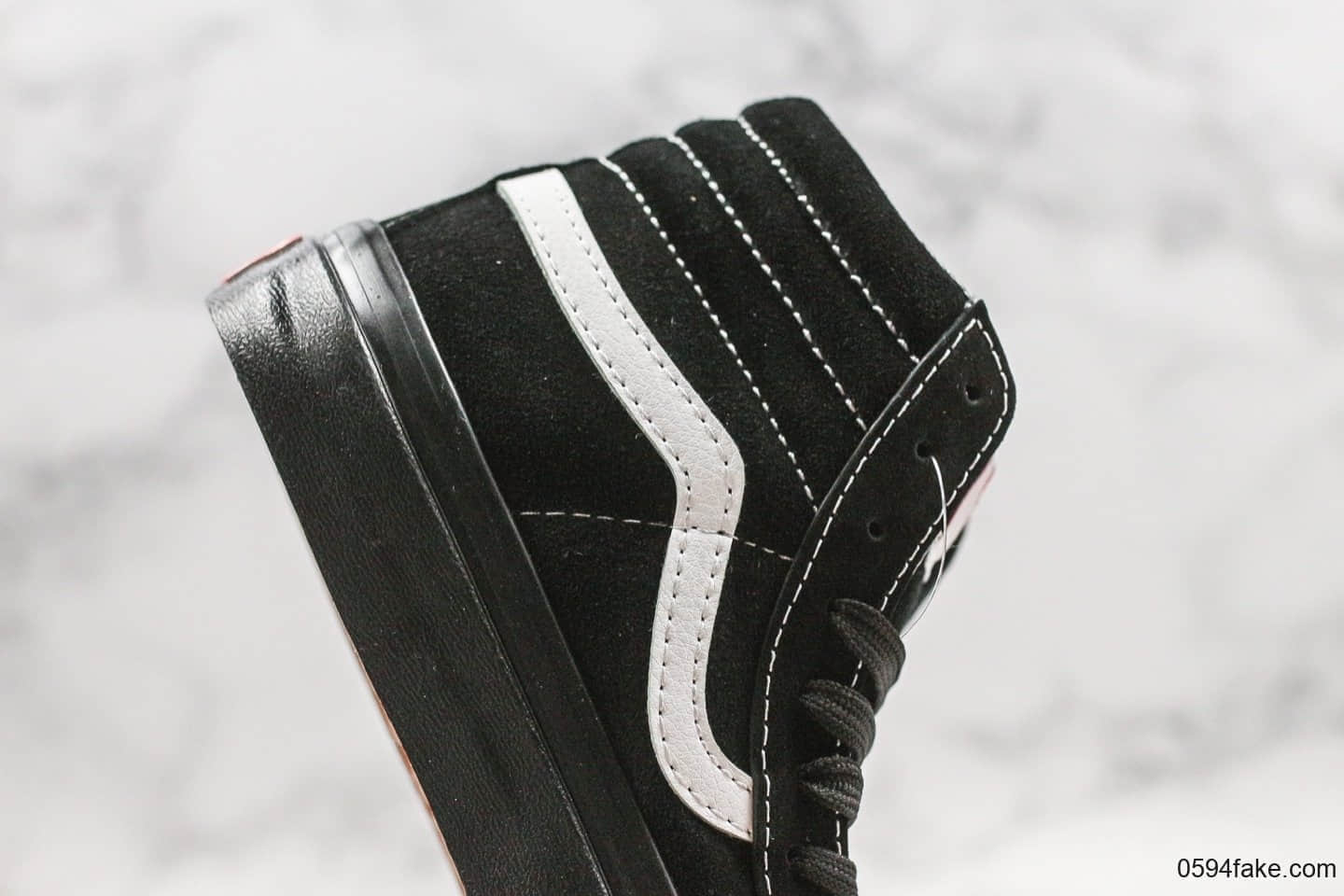 万斯Vans Vault OG Sk8-Hi LX公司级版本全黑牛巴革复古硫化高帮板鞋原盒原标区别市面通货版本