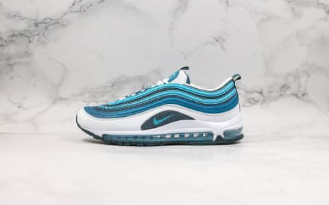 耐克Nike Air Max 97 SE PULL TAB纯原版本英国限定发售款max97白蓝串标原厂小潘气垫原盒原标 货号：AQ4126-400