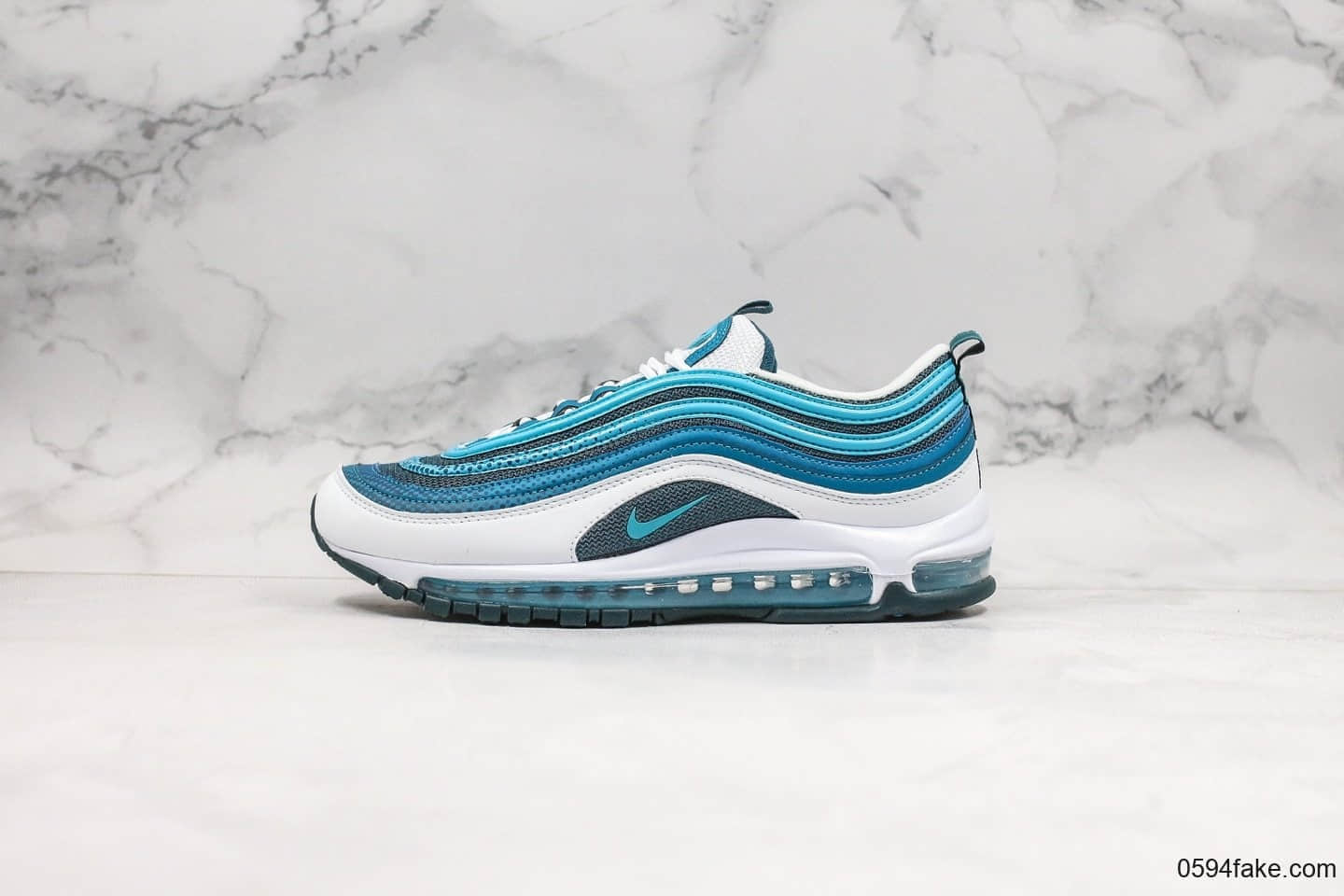 耐克Nike Air Max 97 SE PULL TAB纯原版本英国限定发售款max97白蓝串标原厂小潘气垫原盒原标 货号：AQ4126-400