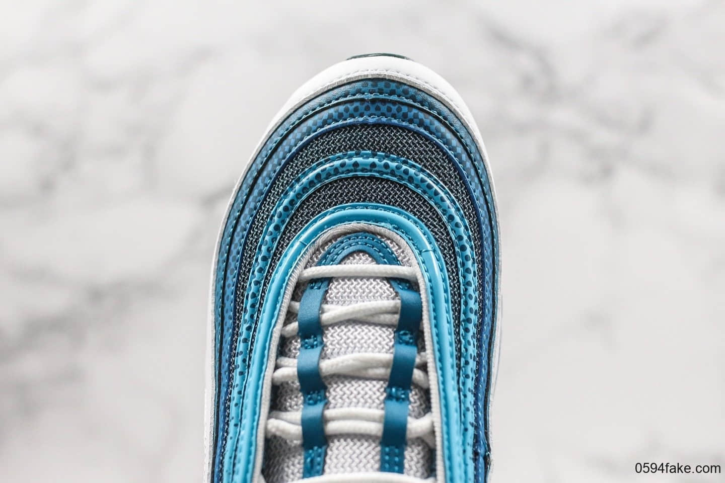 耐克Nike Air Max 97 SE PULL TAB纯原版本英国限定发售款max97白蓝串标原厂小潘气垫原盒原标 货号：AQ4126-400