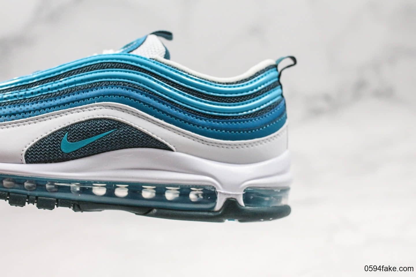 耐克Nike Air Max 97 SE PULL TAB纯原版本英国限定发售款max97白蓝串标原厂小潘气垫原盒原标 货号：AQ4126-400