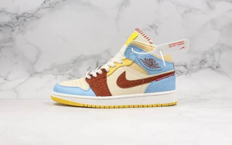 乔丹Air Jordan 1 Mid Fearless x Maison Chateau Rouge公司级版本联名款AJ1非洲风格元素手工缝制原盒原标 货号：CU2803-200