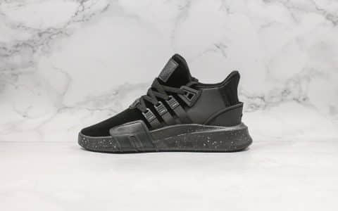 阿迪达斯Adidas EQT BASK ADV公司级版本三叶草EQT黑色泼墨原厂PU大底正确绒面革原楦头纸板打造 货号：BD7813