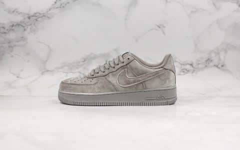 耐克Nike Air Force 1 '07纯原版本低帮空军一号麂皮灰3M反光内置Sole气垫正确色卡匹配原档案数据开发 货号：AA1117-201