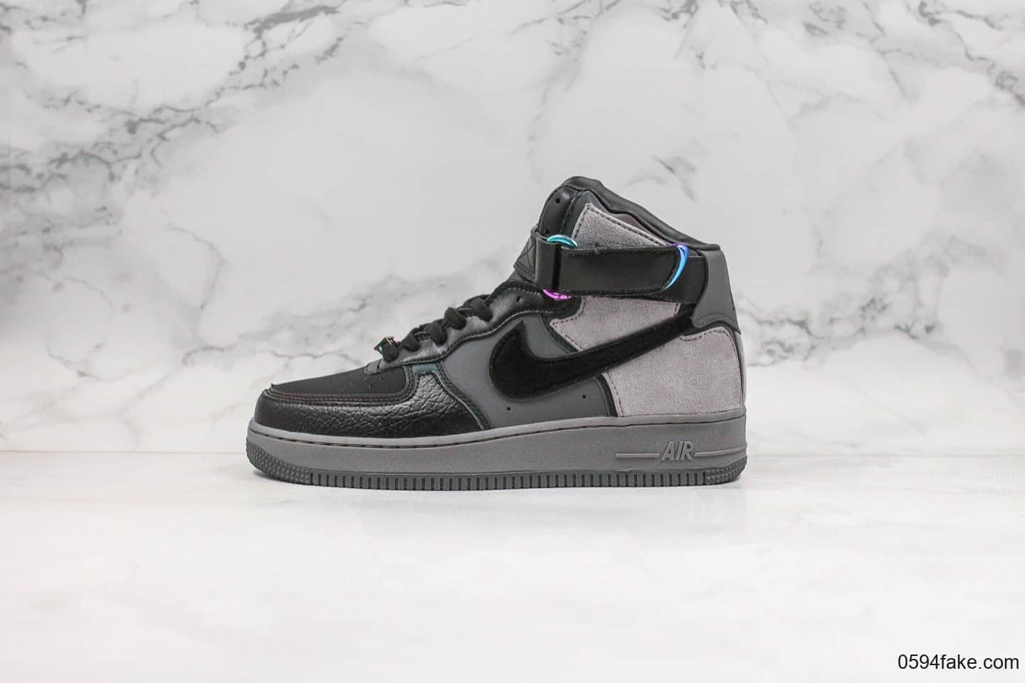 耐克Nike Air Force 1 x A Maniere纯原版本亚特兰大地标志性潮流店铺联名低帮空军一号高帮黑灰色原盒原标内置气垫 货号：CT6665-001