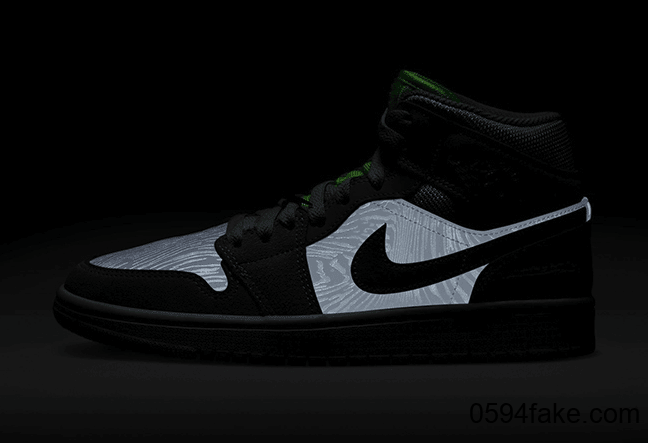鳄鱼纹+斑马纹+3M反光！全新Air Jordan 1 Mid即将登场！