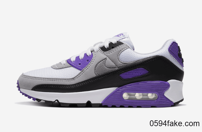 经典十足！Nike Air Max 90黑白紫OG元年配色明年回归！ 货号：CD0490-103