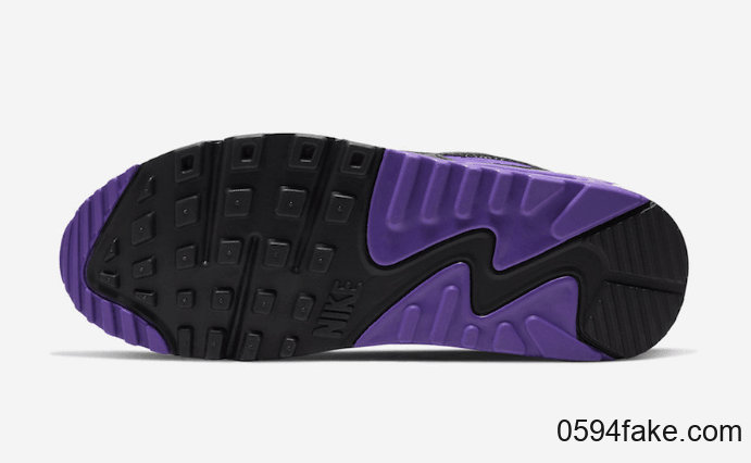 经典十足！Nike Air Max 90黑白紫OG元年配色明年回归！ 货号：CD0490-103