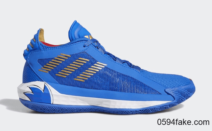 刺猬索尼克 x adidas Dame 6释出官图！色彩对比强烈！