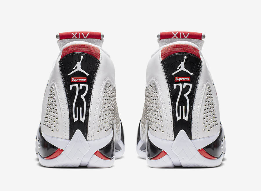 Supreme x Air Jordan 14 货号：BV7630-004、BV7630-106