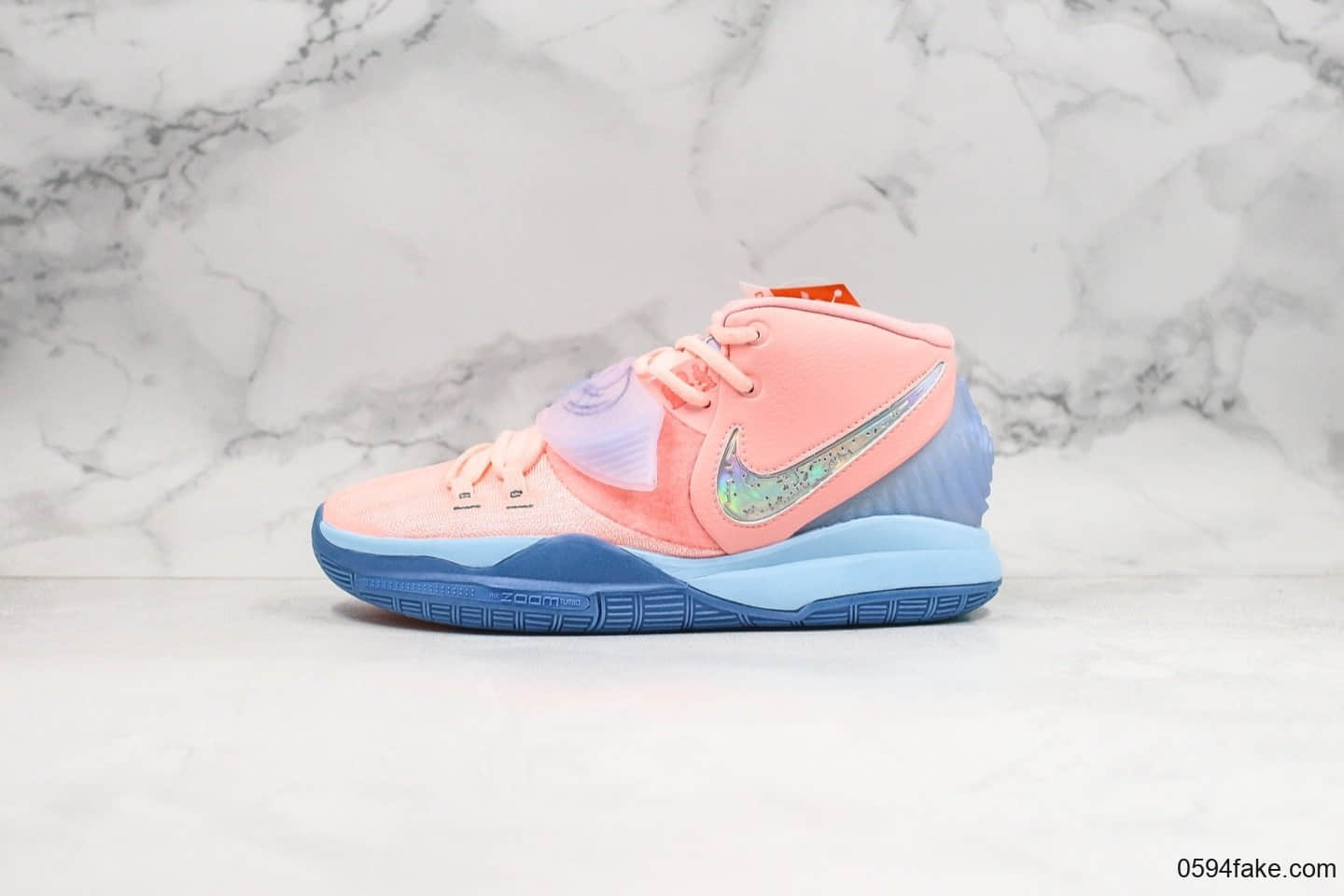 耐克Concepts x Nike Kyrie 6纯原版本欧文6波士顿潮流名所联名款粉蓝色内置气垫支持实战原盒原标 货号：CU8879-600