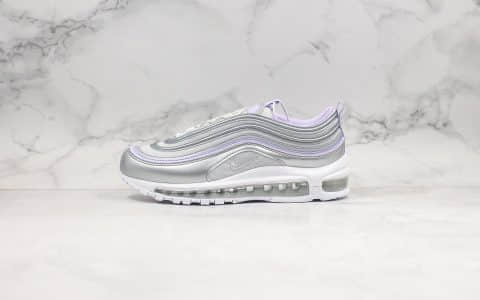 耐克Nike Air Max 97纯原版本复古子弹气垫鞋Max97银紫配色内置真实气垫原楦头原纸板打造 货号：CQ4806-015