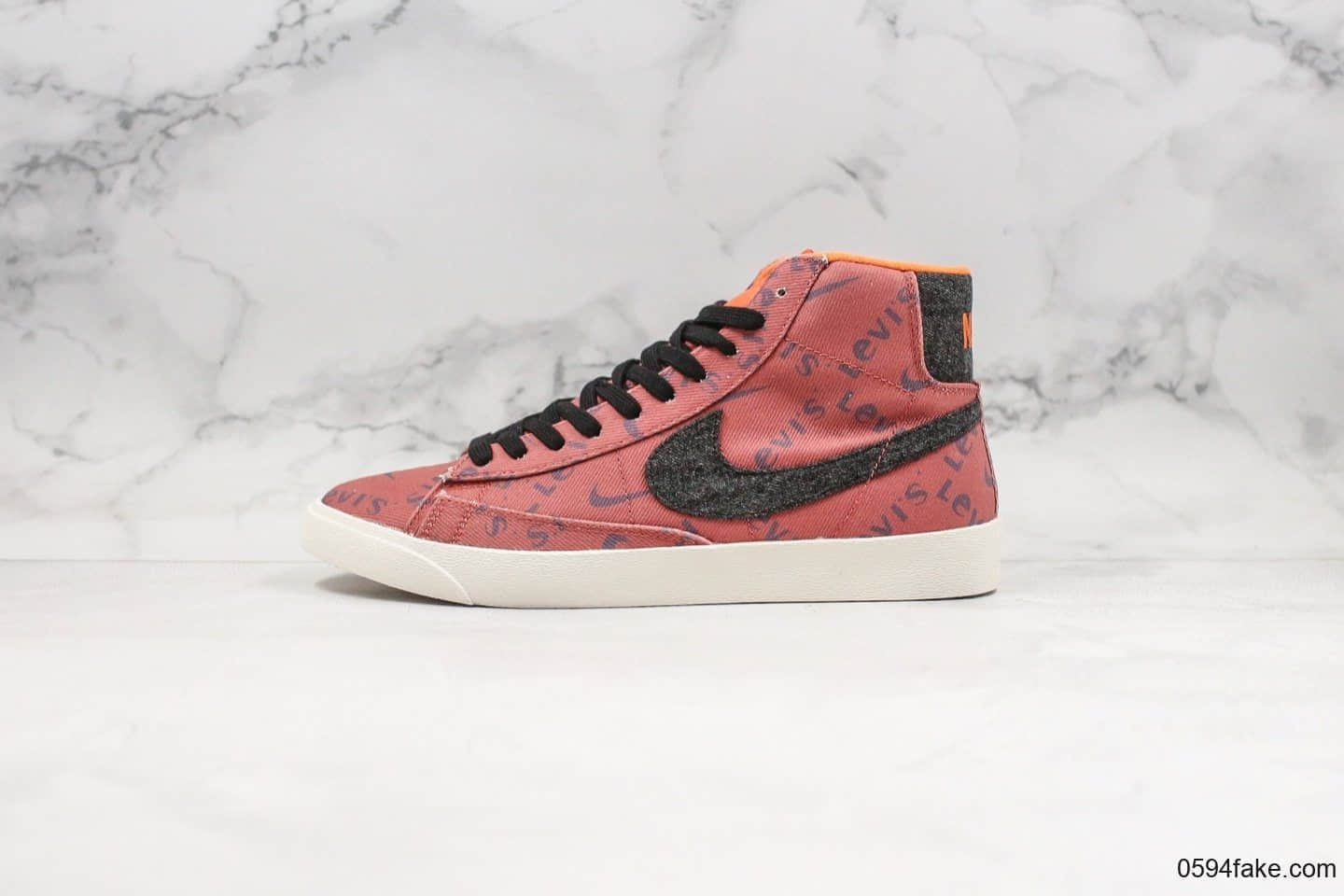 耐克Nike Blazer Mid x Levi's Strauss公司级版本李维斯联名款牛仔高帮开拓者内置Zoom气垫原楦头原纸板打造 货号：QH9368-004