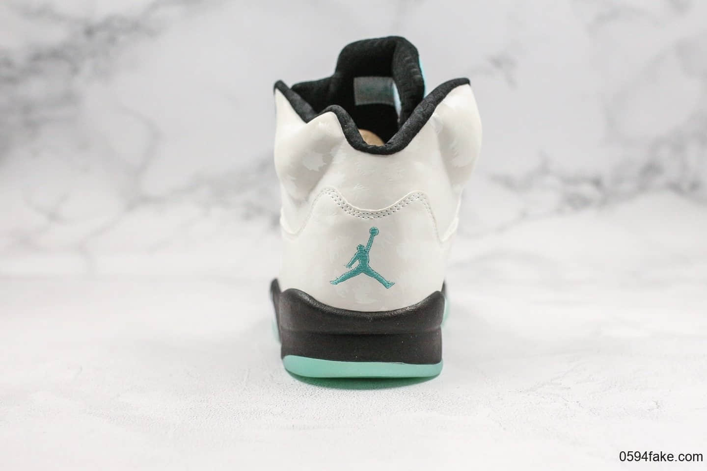 乔丹Air Jordan Retro 5 Island Green纯原版本雪豹郭艾伦白绿AJ5反光设计内置可视气垫原档案数据开发 货号：CN2932-100