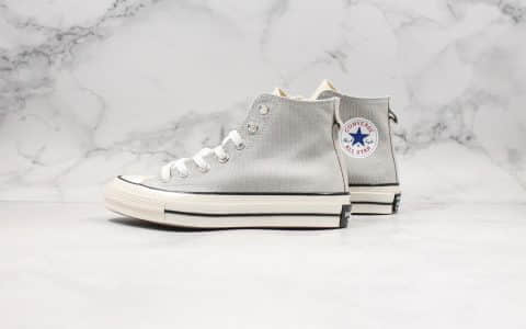 匡威Fear Of God Essentials x Converse 70s公司级版本联名款彩标灰白帆布鞋原厂硫化大底内置钢印区区别市面通货版本