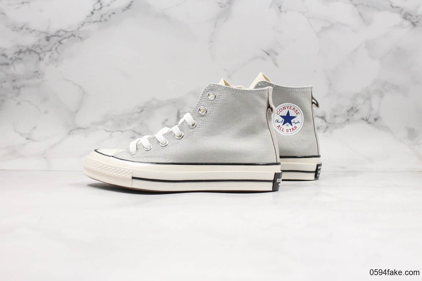 匡威Fear Of God Essentials x Converse 70s公司级版本联名款彩标灰白帆布鞋原厂硫化大底内置钢印区区别市面通货版本