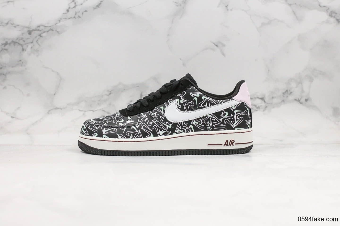 耐克Nike Air Force 1 Valentine's Day Mandarin duck纯原版本低帮空军一号情人节鸳鸯配色内置气垫原盒配件 货号：BV0319-002