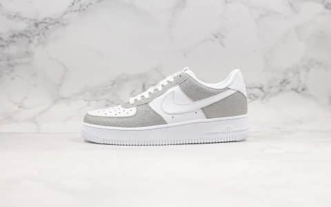 耐克Nike Air Force1 low 07纯原版本低帮空军一号闪银满天星配色内置全掌Sole气垫原盒原标 货号：AV3040-100