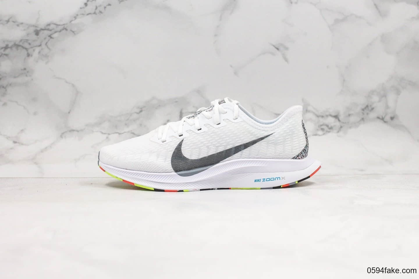 耐克Nike Zoom Pegasus Turbo 2 CR公司级版本马拉松飞马2代网面跑鞋白彩虹底配色内置Zoom气垫原盒原标 货号：AT2863-002