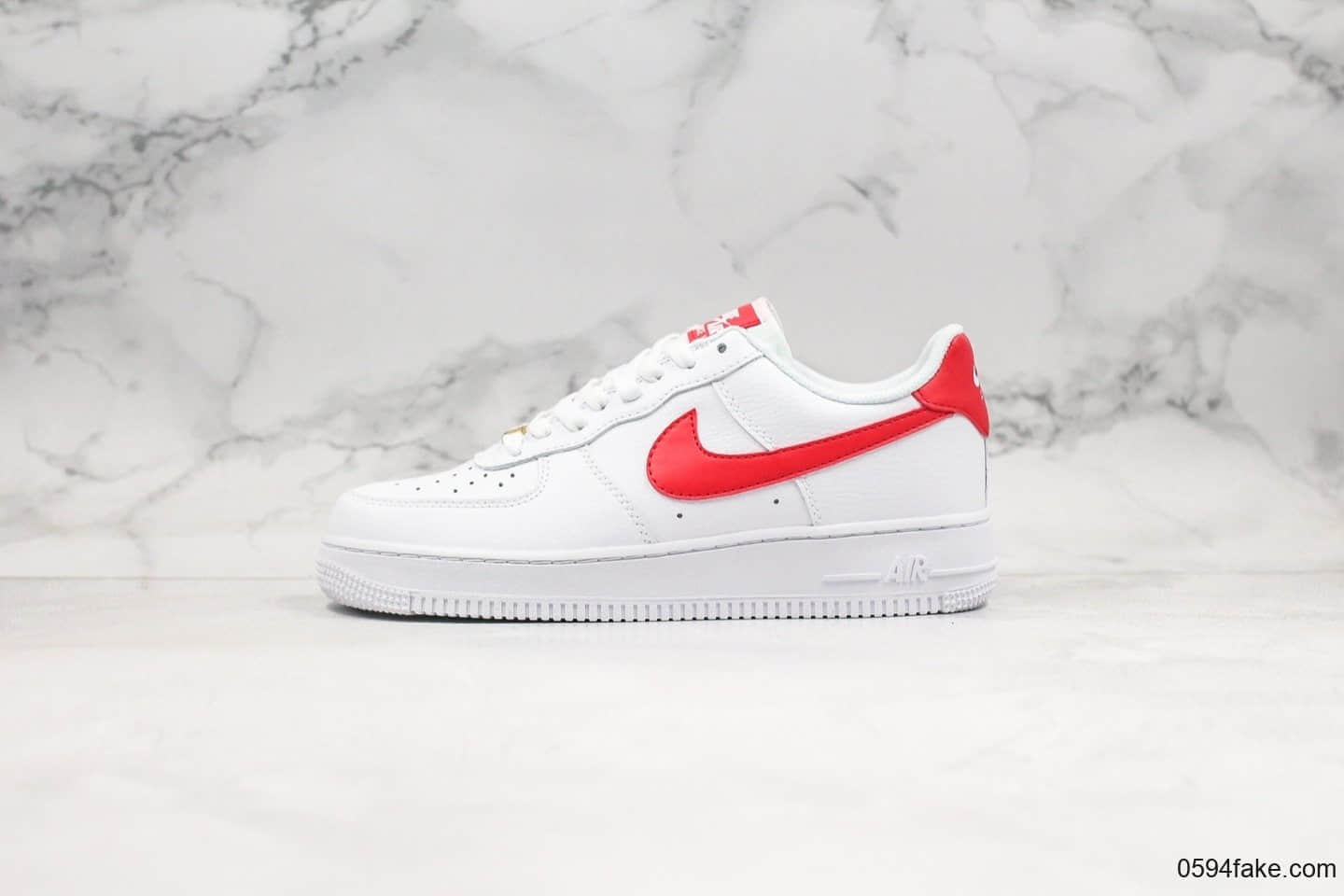 耐克Nike Wmns Air Force 1 07 White Noble Red纯原版本低帮空军一号2020年中国红配色内置全掌Sole气垫原盒原标 货号：315115-154