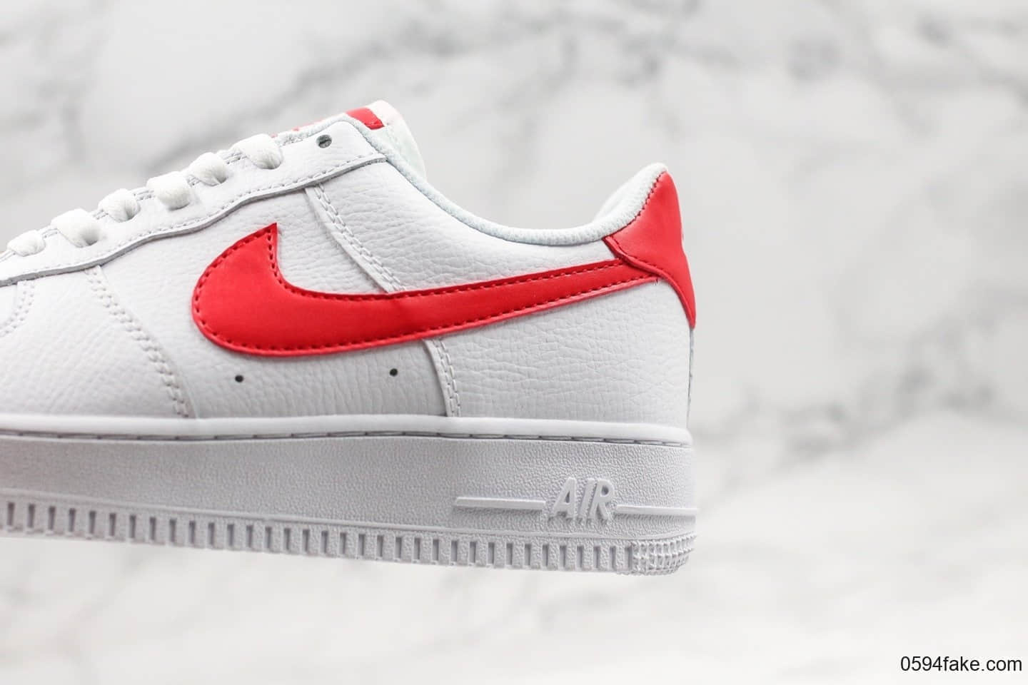 耐克Nike Wmns Air Force 1 07 White Noble Red纯原版本低帮空军一号2020年中国红配色内置全掌Sole气垫原盒原标 货号：315115-154