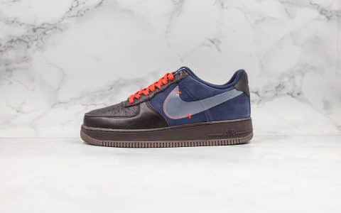 耐克Nike Air Force 1 PRM纯原版本低帮空军一号黑蓝配色内置全掌气垫原楦头原纸板打造原盒原标 货号：CQ6367-600