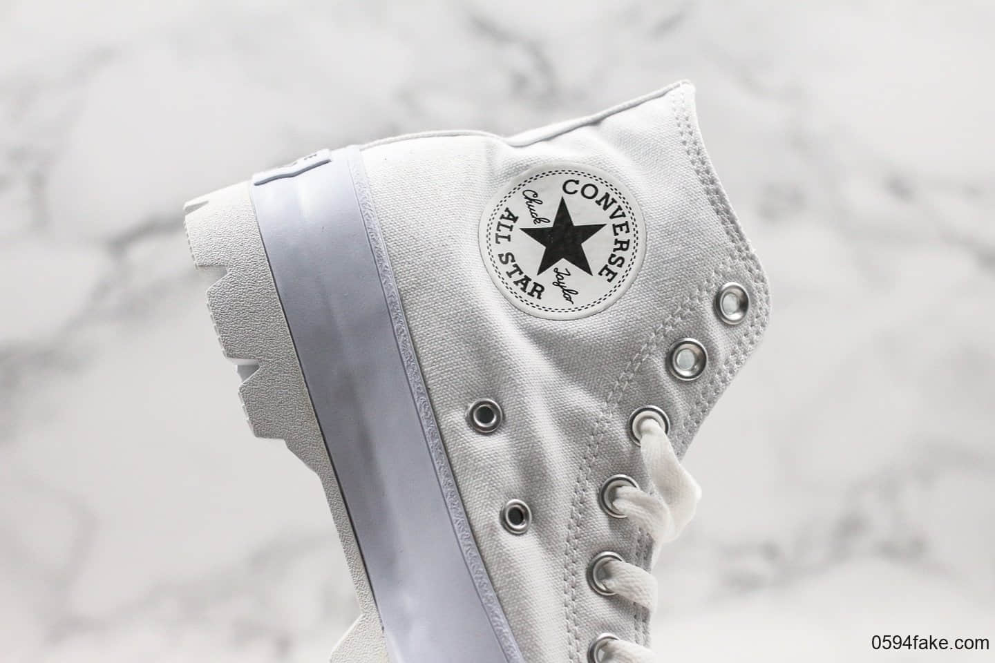 匡威Converse Chuck Taylor All Star Lugged High Top公司级版本厚底增高鞋纯白配色原盒原标原厂硫化大底