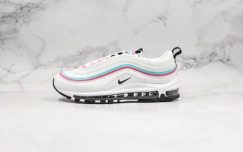 耐克NIKE AIR MAX 97纯原版本复古子弹气垫鞋MAX97白蓝紫粉色内置可视Max气垫原档案数据开发真小潘气垫 货号：CT6806-116