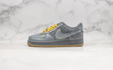 耐克NIKE AIR FORCE 1 PREMIUM - COOL GREY纯原版本低帮几何灰空军一号内置全掌Sole气垫正确3M反光 货号：CQ6367-001