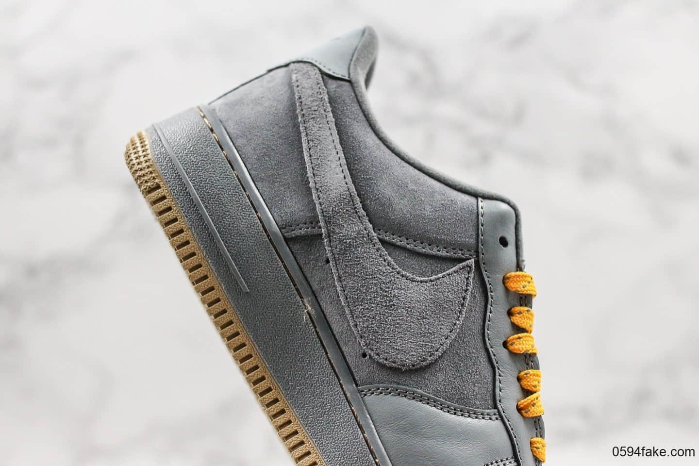 耐克NIKE AIR FORCE 1 PREMIUM - COOL GREY纯原版本低帮几何灰空军一号内置全掌Sole气垫正确3M反光 货号：CQ6367-001