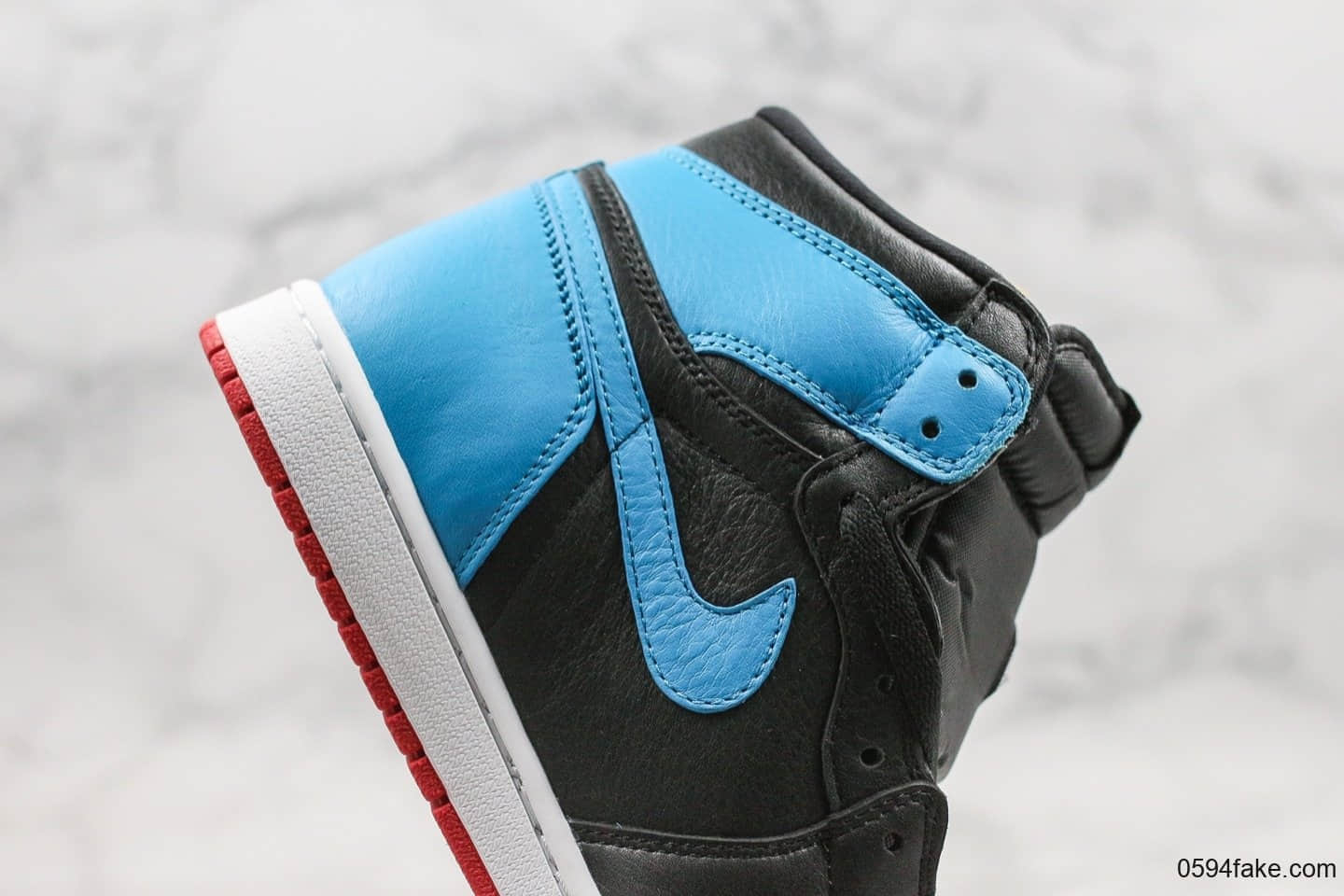 乔丹Air Jordan 1 High OG WMNS UNC To Chicago纯原版本高帮AJ1红蓝配色原档案数据开发原楦头纸板打造 货号：CD0461-046