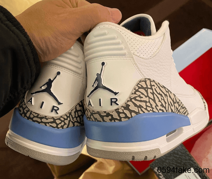 经典北卡蓝配色！AJ3“ UNC”将于3月7日发售！ 货号：CT8532-104