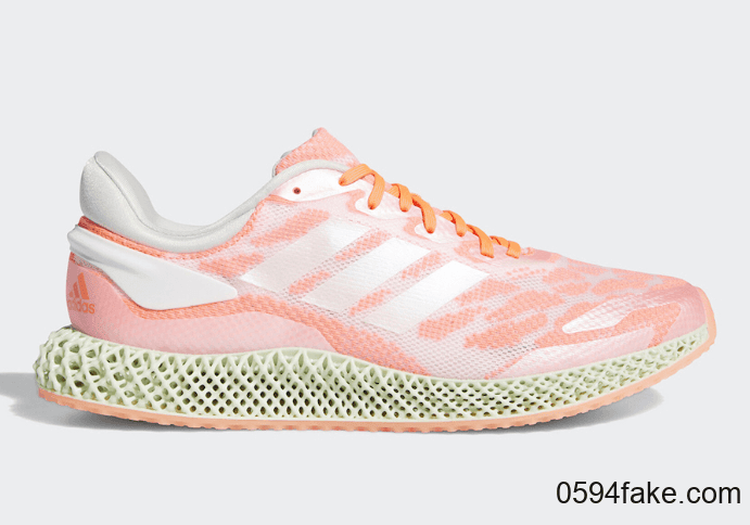 adidas最新4D跑鞋来袭！首发“三文鱼”配色曝光！ 货号：FW6838