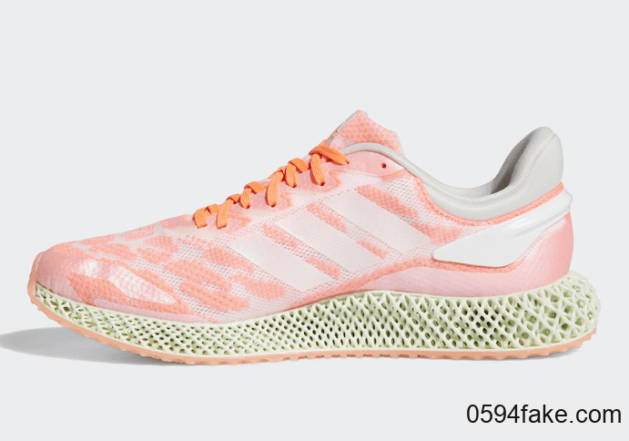 adidas最新4D跑鞋来袭！首发“三文鱼”配色曝光！ 货号：FW6838