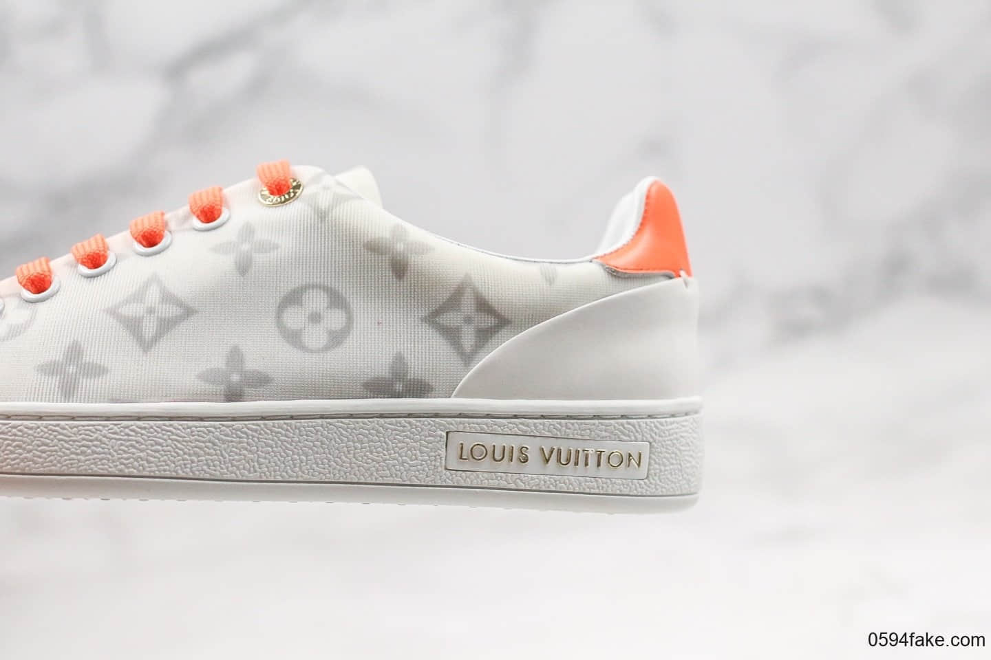 路易威登Louis Vuitton公司级版本LV板鞋小白鞋白橙杨幂关晓彤同款原版大底开模超软皮内里