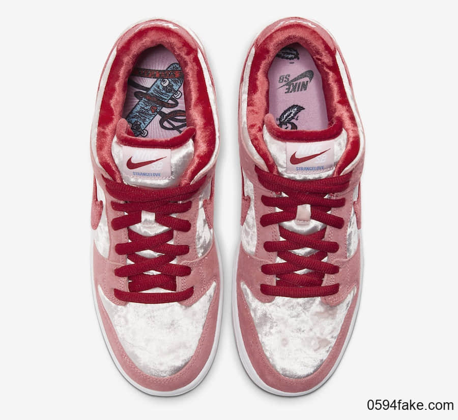 StrangeLove x Nike SB Dunk Low“情人节”释出官图！2月8日发售！满满少女心！ 货号：CT2552-800