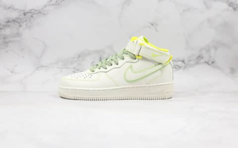 耐克Nike Air Force 1 '07 LV8公司级版本AF1中帮3M反光满天星绿白配色原档案原装灰盒 货号：AA1118-012