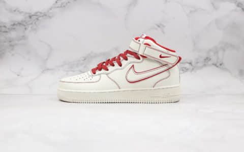 耐克Nike Air Force 1 '07 LV8公司级版本中帮AF1满天星红白配色原楦头原纸板原盒配件 货号：AA1118-010