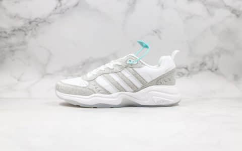 阿迪达斯Adidas Originals Strutter YY公司级版本三叶草老爹鞋满天星闪银配色EVA鞋垫涂层皮革鞋面 货号：EG2668