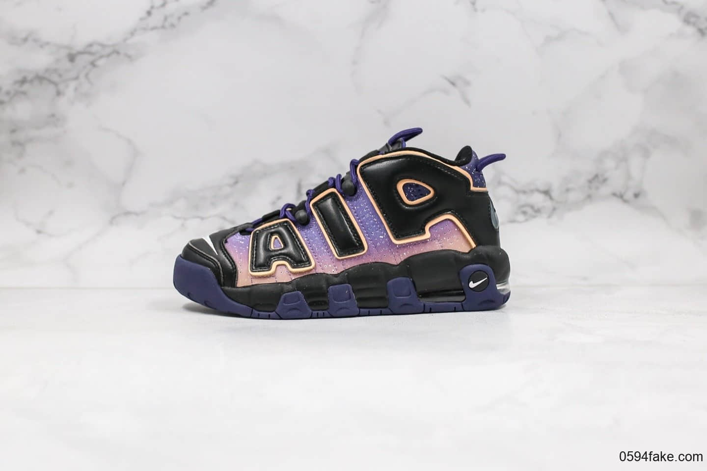 耐克Nike Air More Uptempo ’96 OG纯原版本皮蓬大R高街篮球鞋星空紫云配色原装级工艺 货号：553546-018