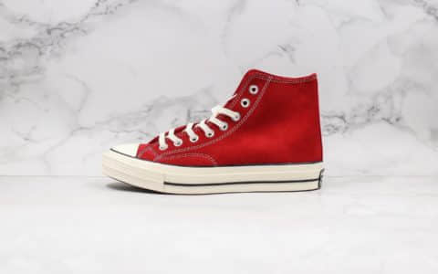 匡威Converse Chuck 1970S公司级版本三代麂皮红色原厂硫化大底正确硅蓝PU中底