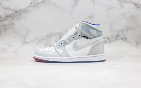 乔丹Air Jordan 1 High Zoom R2T纯原版本赛车蓝白配色AJ1原厂皮料原档案数据开发 货号：CK6637-104