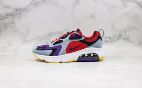 耐克Nike Air Max 200纯原版本max200气垫鞋彩虹鸳鸯牛仔蓝紫原厂内置可视气垫原盒原标 货号：CK5668-600