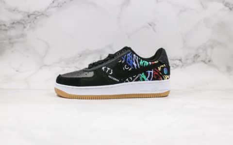 耐克Travis Scott X Nike Air Force 1 Low Zipper Astroworld Black纯原版本斯科特联名款拼接黑涂鸦鬼脸空军一号内置全掌气垫原楦头纸板打造 货号：CN2405-001